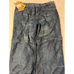 Ironworkers Harden Jeans Men 38x32 Blue Aramid Lined Hardwearing Denim knee cap